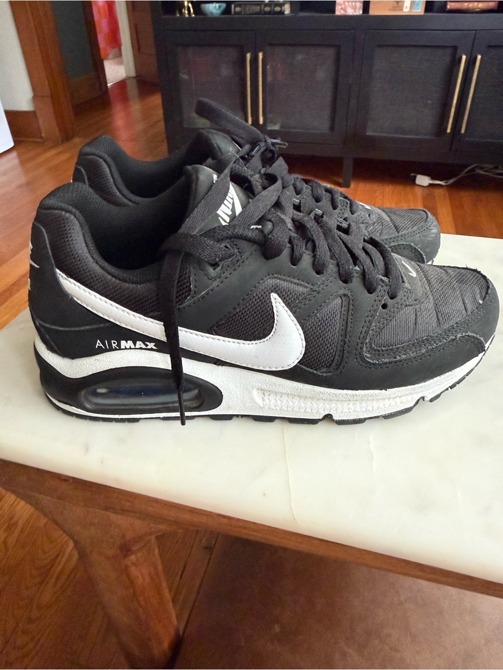 Nike Kids Black and White Air Sneakers